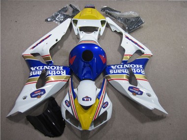 Acheter Carénages Moto Honda CBR1000RR 2006-2007 - Blanc Bleu Jaune Or Rothmans
