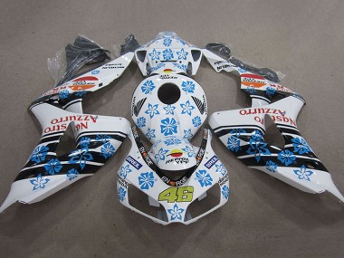 Acheter Carénages Moto Honda CBR1000RR 2006-2007 - Blanc Bleu Clair Noir Brillant Rouge Nastro Azzurro Repsol 46