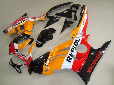 Acheter Carénages Moto Honda CBR600 F3 1995-1996 - Orange Blanc Noir Brillant Repsol
