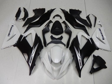 Acheter Kits Carénages Moto Kawasaki ZX6R 2013-2018 - Blanc Noir Mat