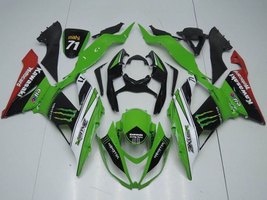 Acheter Carénages Moto Kawasaki ZX6R 2013-2018 - Vert Blanc Noir Rouge Monstre