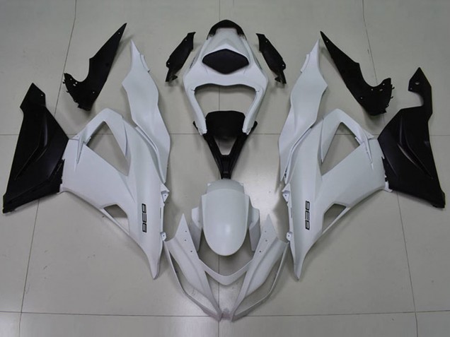 Carénages Moto Kawasaki ZX6R 2013-2018 - Blanc Noir 636