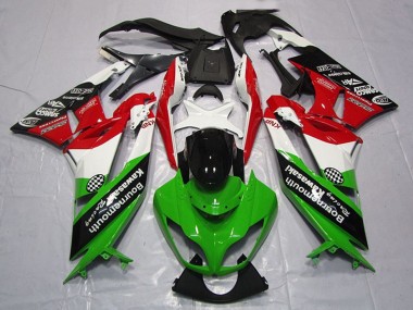 Acheter Carénages Moto Kawasaki ZX6R 2009-2012 - Blanc Rouge Vert Noir Brillant