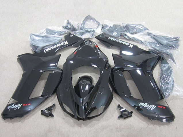 Carénages Moto Kawasaki ZX6R 2007-2008 - Noir Ninja 636