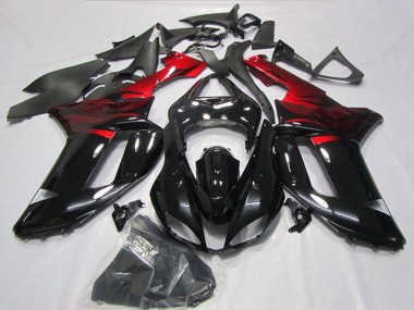 Acheter Carénages Moto Kawasaki ZX6R 2007-2008 - Noir Rouge