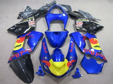 Acheter Carénages Moto Kawasaki ZX6R 2005-2006 - Bleu Jaune Noir Red Bull