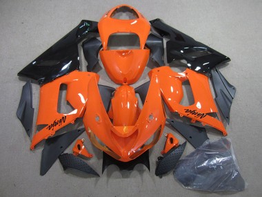 Acheter Kits Carénage Moto Kawasaki ZX6R 2005-2006 - Orange Noir
