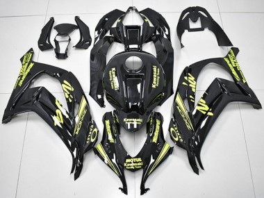 Acheter Carénages Moto Kawasaki ZX10R 2016-2020 - Noir Brillant Jaune Motul Courses Team Motocard