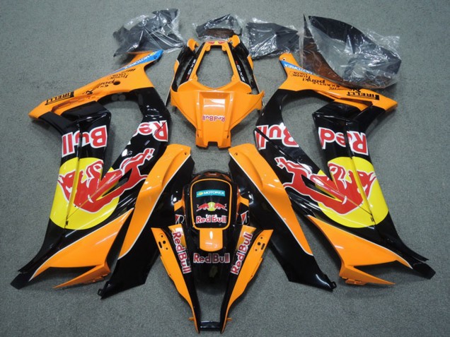 Carénages Moto Kawasaki ZX10R 2011-2015 - Orange Noir Red Bull