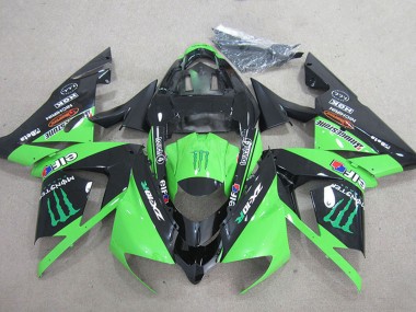 Acheter Carénages Moto Kawasaki ZX10R 2004-2005 - Noir Vert Monstre