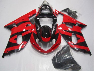 Acheter Carénages Moto Suzuki GSXR 600 2001-2003 - Rouge Noir Brillant