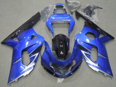 Acheter Carénages Moto Suzuki GSXR 600 2001-2003 - Bleu Blanc Noir Brillant