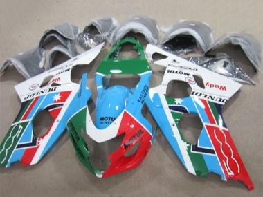 Acheter Carénages Moto Suzuki GSXR 600 2004-2005 - Blanc Bleu Vert Rouge Motul
