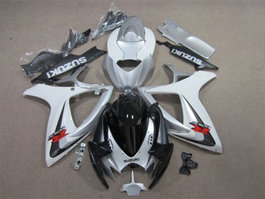 Acheter Carénages Moto Suzuki GSXR 600 2006-2007 - Blanc Argent Noir Brillant Rouge