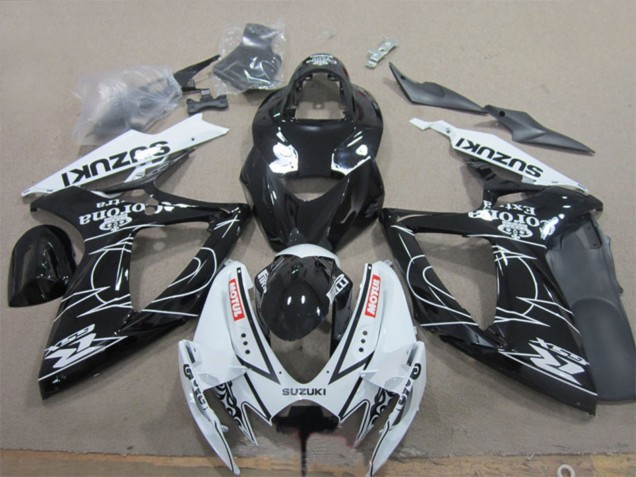 Carénages Moto Suzuki GSXR 600 2006-2007 - Blanc Noir Corona Extra Motul