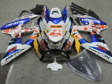 Acheter Carénages Moto Suzuki GSXR 600 2008-2010 - Blanc Bleu Orange Alstare Dark Dog