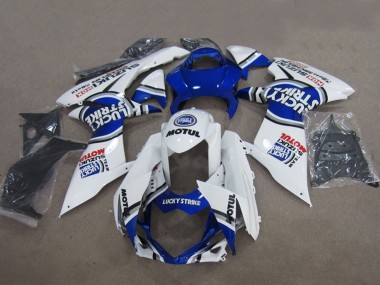 Acheter Carénages Moto Suzuki GSXR 600 2011-2024 - Bleu Blanc Lucky Strike Motul