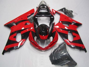 Acheter Carénages Moto Suzuki GSXR 750 2001-2003 - Rouge Noir Brillant