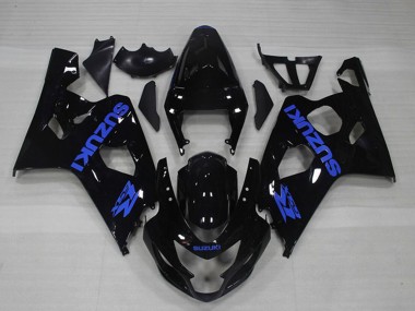 Acheter Carénages Moto Suzuki GSXR 750 2004-2005 - Noir Brillant Bleu Décalque