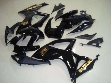 Acheter Carénages Moto Suzuki GSXR 750 2006-2007 - Noir Brillant Or Décalque