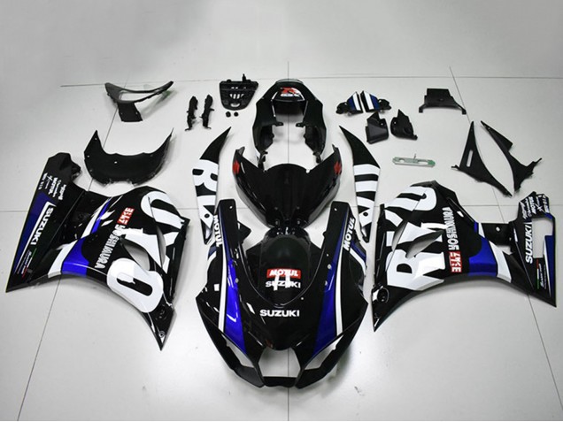 Carénages Moto Suzuki GSXR 1000 2017-2024 - Noir Blanc Bleu Motul