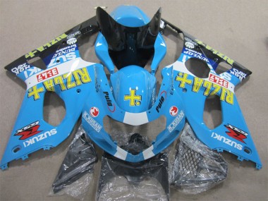 Acheter Carénages Moto Suzuki GSXR 1000 2000-2002 - Bleu Jaune Blanc Noir Rizla