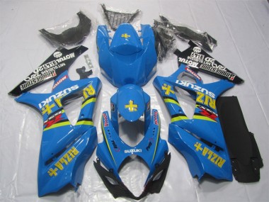 Acheter Kits Carénage Moto ABS Suzuki GSXR 1000 2007-2008 - Bleu Or Noir Rizla