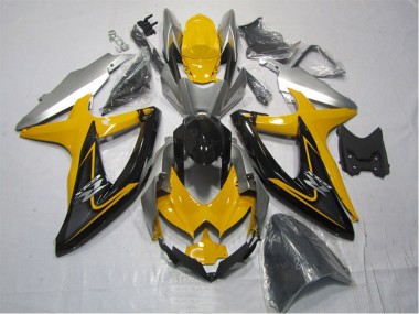 Acheter Kits Carénage Moto Suzuki GSXR 1000 2007-2008 - Jaune Argent Noir