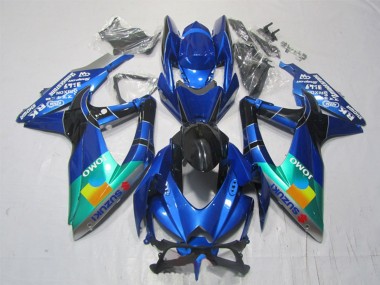 Acheter Carénages Moto Suzuki GSXR 1000 2007-2008 - Bleu Vert Noir JOMO