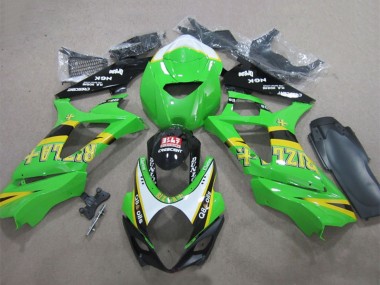 Acheter Carénages Moto Suzuki GSXR 1000 2007-2008 - Vert Blanc Jaune Noir Rizla Q8 Oils