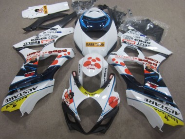 Acheter Carénages Moto Suzuki GSXR 1000 2007-2008 - Blanc Rouge Bleu Jaune Dark Dog