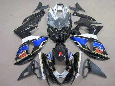 Acheter Carénages Moto Suzuki GSXR 1000 2009-2016 - Blanc Bleu Noir Dark Dog