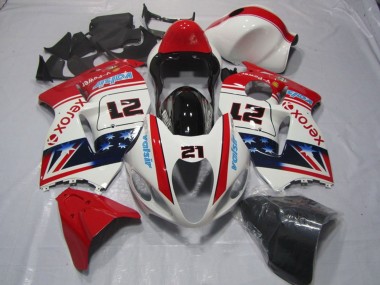 Acheter Carénages Moto Suzuki GSXR 1300 Hayabusa 1996-2007 - Blanc Rouge Bleu Xerox 21