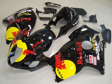 Acheter Carénages Moto Suzuki GSXR 1300 Hayabusa 1996-2007 - Noir Brillant Jaune Red Bull