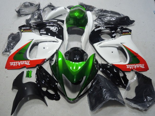 Carénages Moto Suzuki GSXR 1300 Hayabusa 2008-2020 - Blanc Vert Rouge Makita