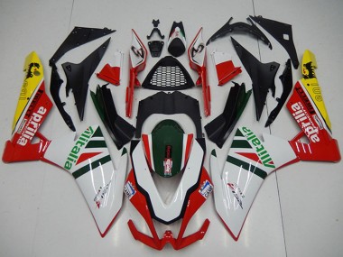 Acheter Carénages Moto Aprilia RSV4 1000 2009-2015 - Blanc Rouge Vert Jaune Noir Alitalia