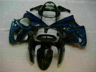 Acheter Carénage ZX6R 2000-2002 - Noir avec Bleu Flamme