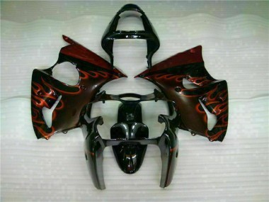 Acheter Carénage ZX6R 2000-2002 - Noir Rouge Flamme