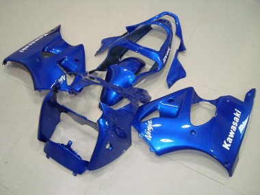Acheter Carénage ZX6R 2000-2002 - Bleu avec Blanc Décalque