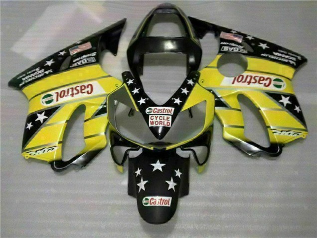Carénage CBR 600 F4i 2001-2003 - Jaune Noir Castrol Cycle World Carénage CBR 600 F4i 2001-2003 - Jaune Noir Castrol Cycle World