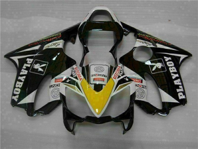 Carénage CBR 600 F4i 2001-2003 - Jaune Argent Noir Playboy Carénage CBR 600 F4i 2001-2003 - Jaune Argent Noir Playboy