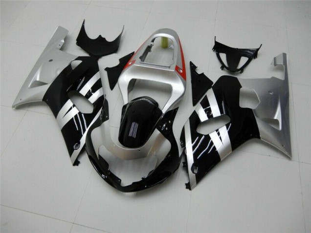 Carénage GSXR 600 / 750 K1 K2 K3 2001-2003 - Noir Argent Carénage GSXR 600 / 750 K1 K2 K3 2001-2003 - Noir Argent