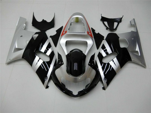 Carénage GSXR 600 / 750 K1 K2 K3 2001-2003 - Noir Argent Carénage GSXR 600 / 750 K1 K2 K3 2001-2003 - Noir Argent