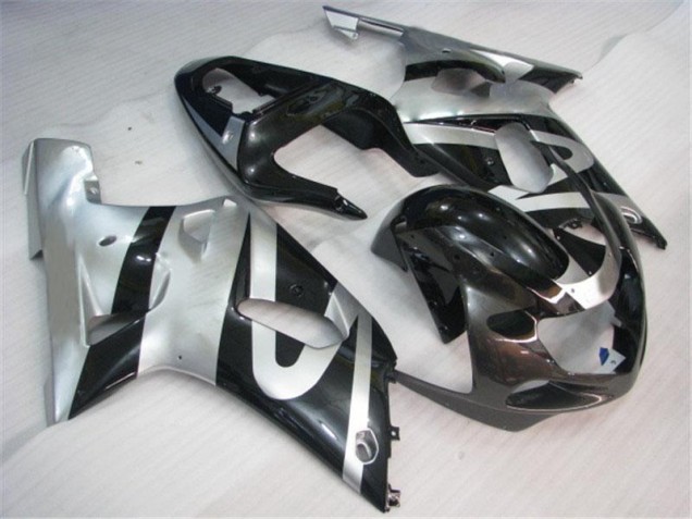 Carénage GSXR 600 / 750 K1 K2 K3 2001-2003 - Argent Noir Carénage GSXR 600 / 750 K1 K2 K3 2001-2003 - Argent Noir