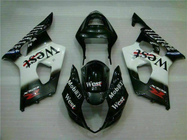 Kit Carénages Complet GSXR 1000 K3 2003-2004 - Blanc Noir Kit Carénages Complet GSXR 1000 K3 2003-2004 - Blanc Noir