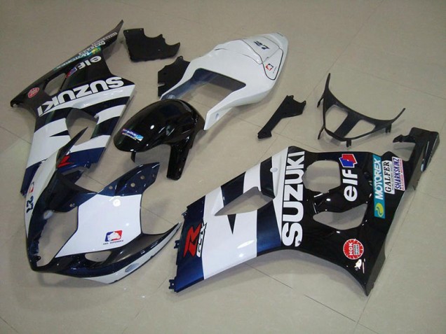 Carénage GSXR 1000 K3 2003-2004 - Blanc Noir Elf Carénage GSXR 1000 K3 2003-2004 - Blanc Noir Elf