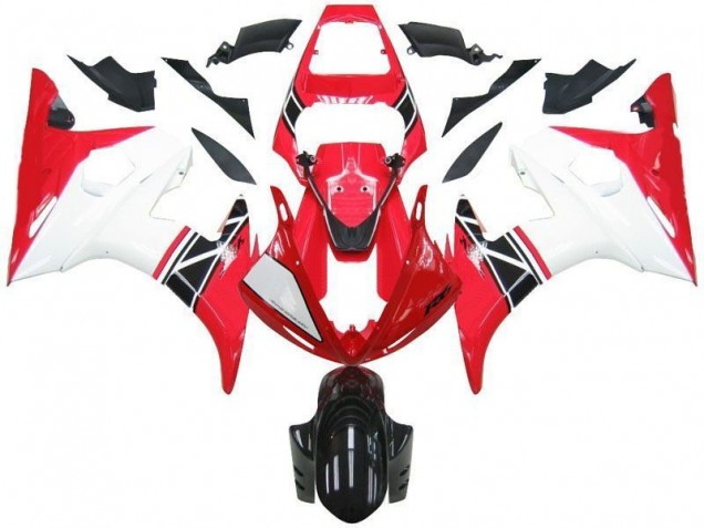 Carénages R6 2003-2005 - Rouge Blanc Noir Carénages R6 2003-2005 - Rouge Blanc Noir
