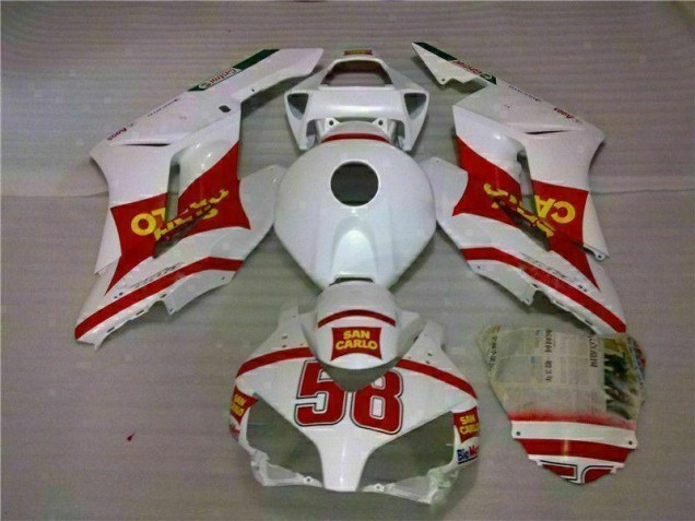 Carrosserie CBR 1000 RR 2004-2005 - Blanc Rouge Carrosserie CBR 1000 RR 2004-2005 - Blanc Rouge