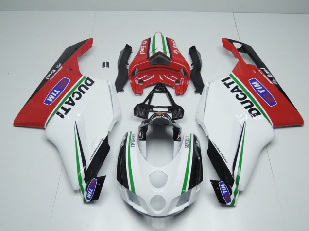 Carénage Ducati 749 999 2005-2006 - Blanc Rouge Enel Carénage Ducati 749 999 2005-2006 - Blanc Rouge Enel