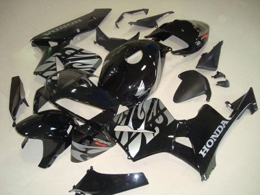 Acheter Carénage CBR 600 RR 2005-2006 - Noir Blanc Flamme
